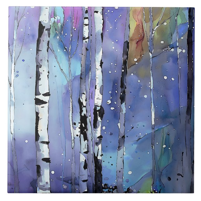 Wintersong in the Birch Woods Tile (Front)
