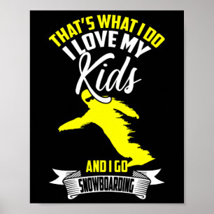 Wintersports Ski Mum And Dad Parents With Kids Sno Poster