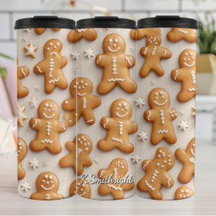 Wintertime Gingerbread Mosaic Thermal Tumbler