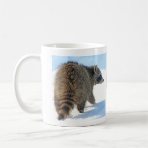 Wintertime Racoon Excursion Coffee Mug