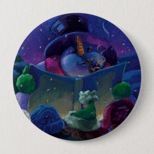 Wintertime Reading 10 Cm Round Badge