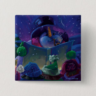 Wintertime Reading 15 Cm Square Badge