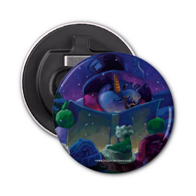 Wintertime Reading Bottle Opener (Front)