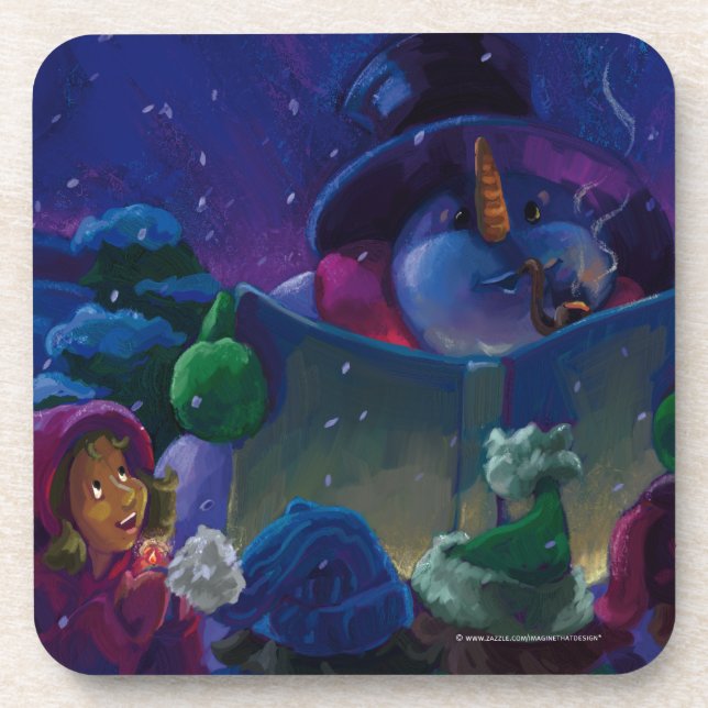 Wintertime Reading Coaster (Front)