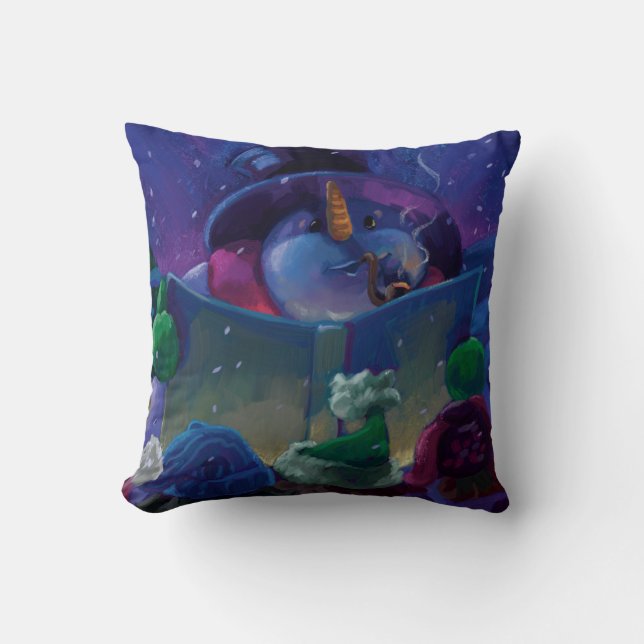 Wintertime Reading Cushion (Front)