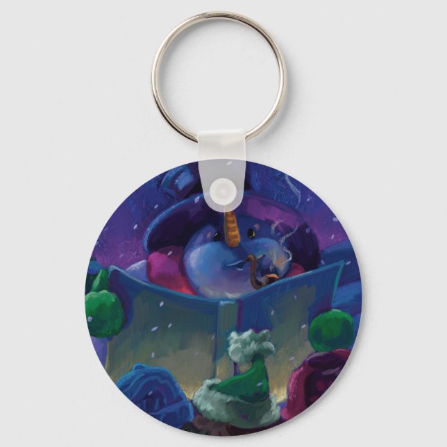 Wintertime Reading Key Ring (Front)