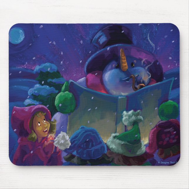 Wintertime Reading Mouse Mat (Front)