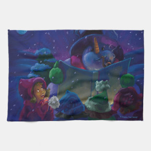 Wintertime Reading Tea Towel