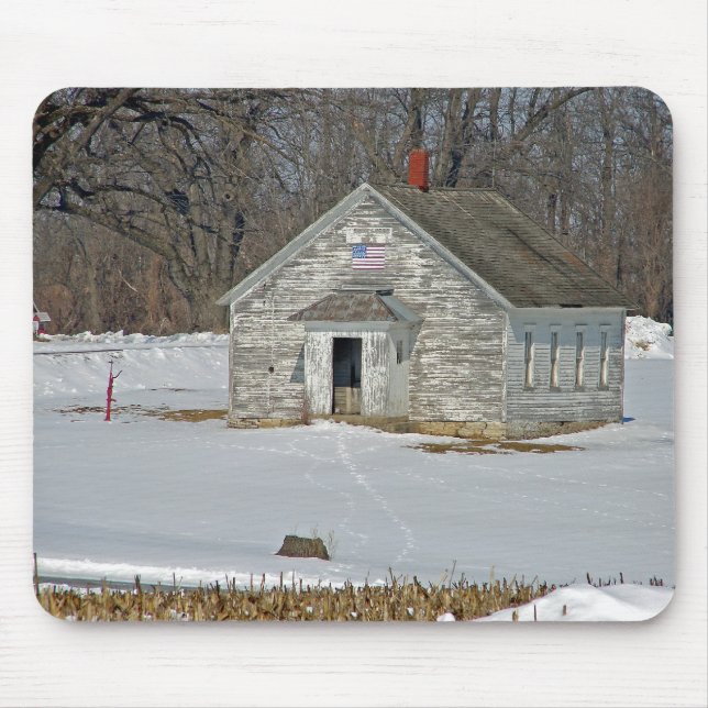 Wintertime School Mouse Mat (Front)