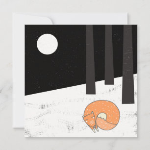 Wintertime- Sleeping Fox - Illustration