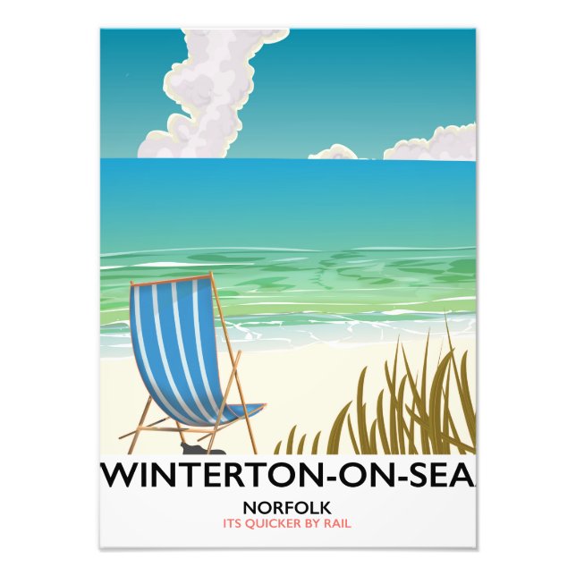 Winterton-on-Sea Norfolk Beach travel poster (Front)