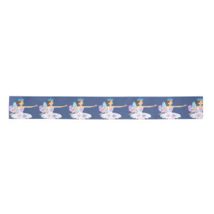 Wintery Blue Ballerina Satin Ribbon