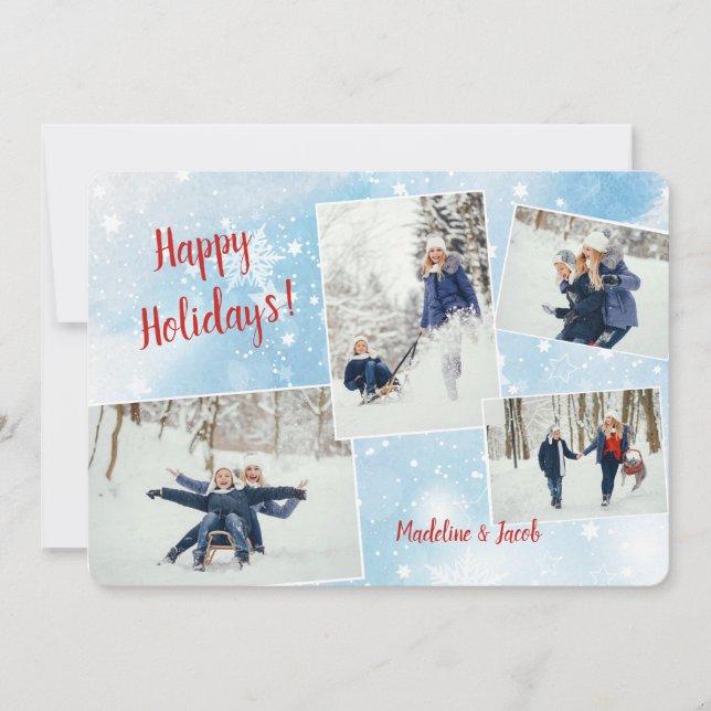 Wintery Collage Holiday Card (Front)
