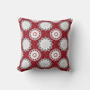 Wintery Floral Pattern Custom Cushion