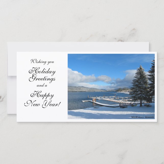 Wintery Idaho Scene Holiday Card (Front)