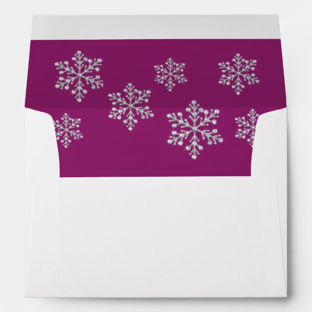 Wintery Magenta 5X7 Envelope (Back (Bottom))