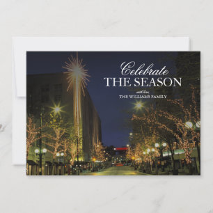 Wintery Night in Downtown Seattle Invitation