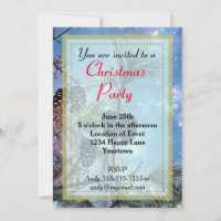 Wintery Pine cones Christmas Party