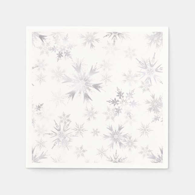 Wintery Snowflakes  Napkin (Front)