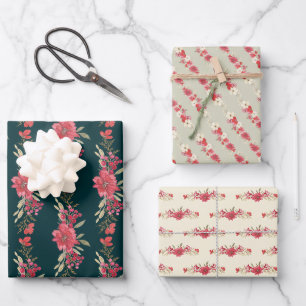 WINTRY botanical abundance elegant foliage Wrapping Paper Sheet