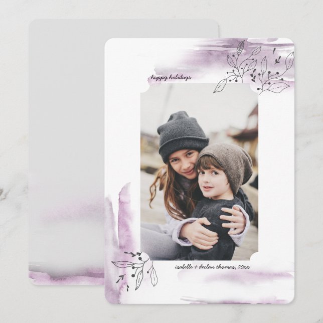 Wintry Days Christmas Holiday Photo Card (Front/Back)