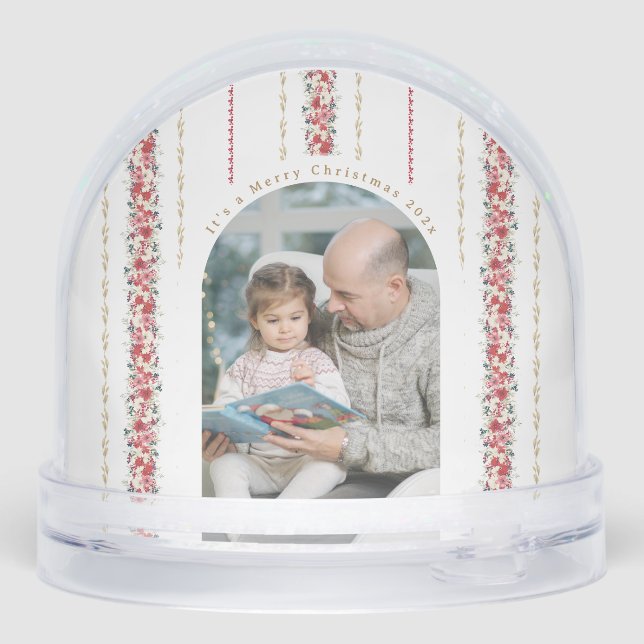 wintry floral christmas happy wishes snowglobe (Back)