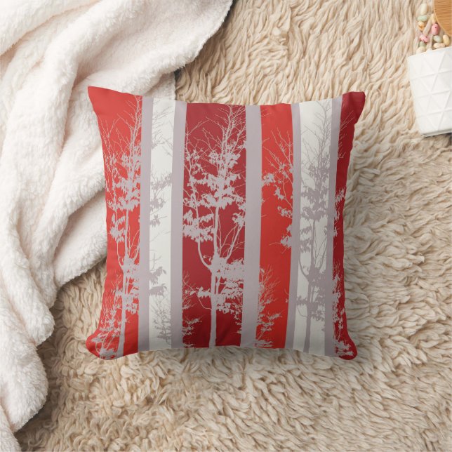 Wintry Reds Cushion (Blanket)