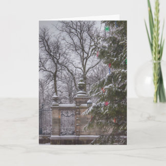 Wintry scene in Scottish Town. Christmas Card