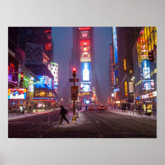 Wintry Times Square Poster