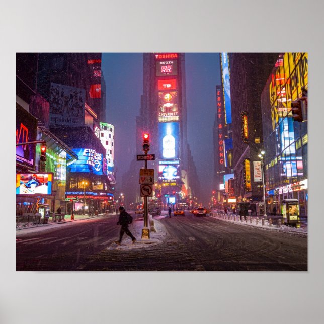 Wintry Times Square  Poster (Front)