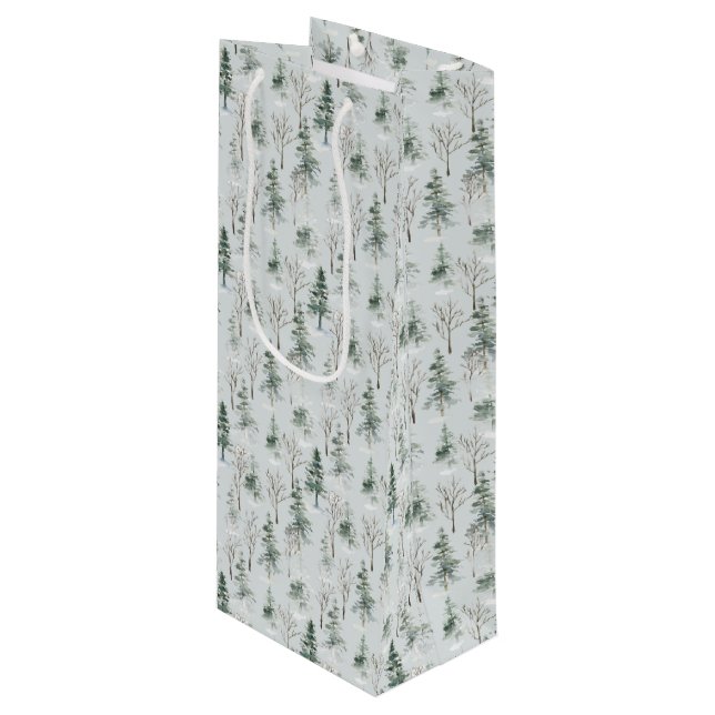 Wintry Wonderland 2 Christmas Holiday Gift Bag (Front Angled)