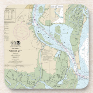 Winyah Bay Nautical Chart 11532 Coaster