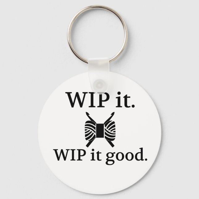WIP It Good - Crochet {Light} Key Ring (Front)