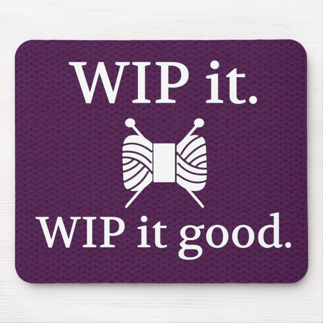 WIP It Good Knit Texture Crafts Mouse Mat (Front)