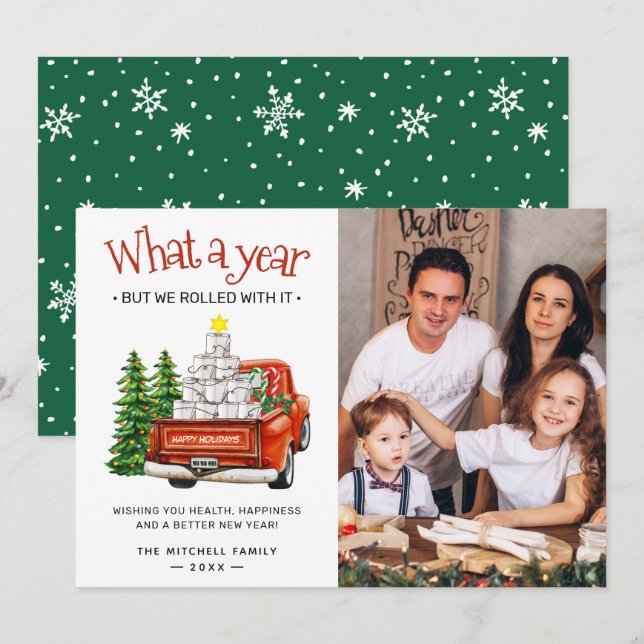 Wipe and Smile: A Year in Toilet Rolls and Photos Holiday Card (Front/Back)