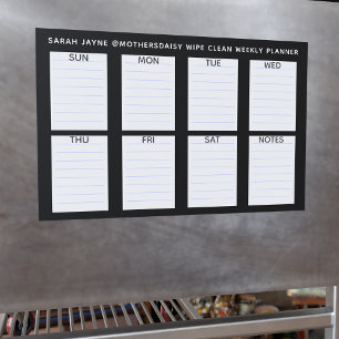 Wipe Clean Weekly Planner Magnetic Dry Erase Sheet