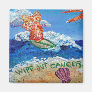 Wipe Out Cancer Angel Magnet