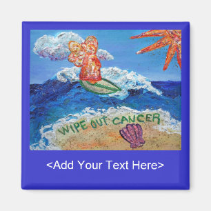 Wipe Out Cancer Angel Magnet (Customised Message)