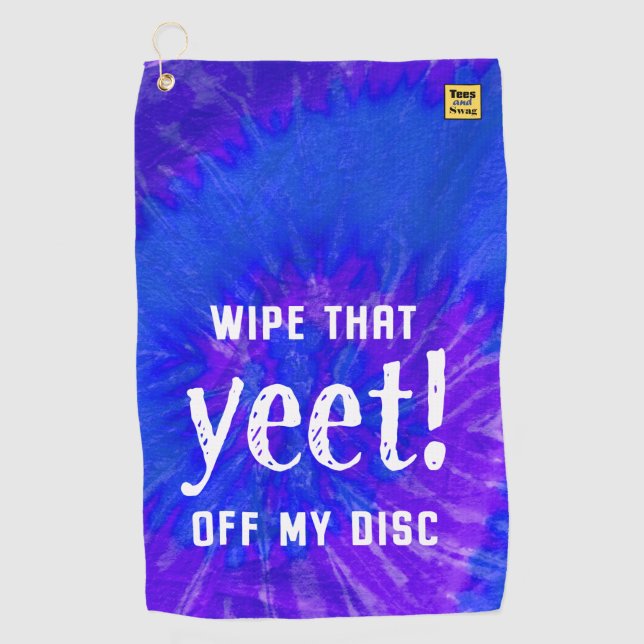 Wipe that yeet off your disc - disc golf towel (Front)