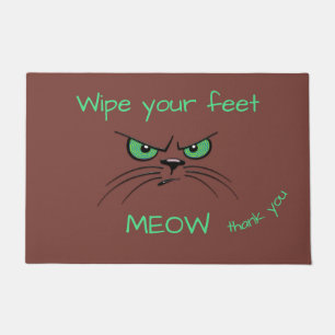 wipe your feet meow doormat