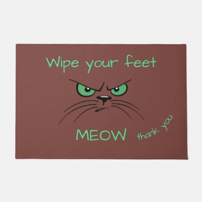 wipe your feet meow doormat (Front)