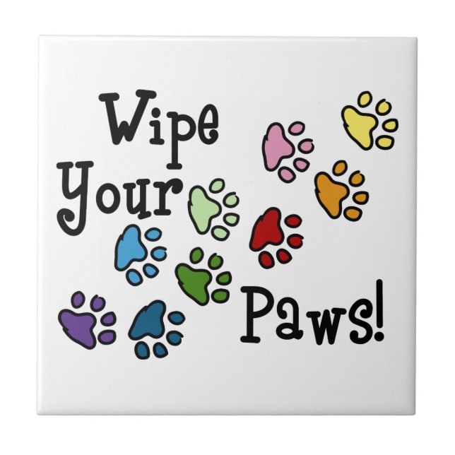 Wipe Your Paws Tile (Front)