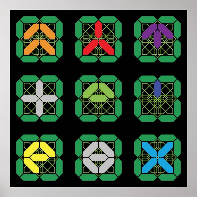 Wipeout 2097  F5000 League  Weapon Symbols Poster (Front)