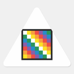 WIPHALA BOLIVIA FLAG TRIANGLE STICKER
