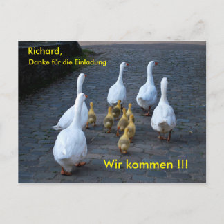 Wir kommen postcard