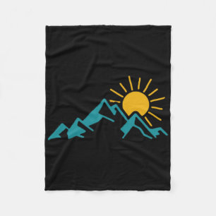 Wir Lieben Berge - Black Mountain - Adults Fleece Blanket