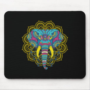Wir Lieben Elefanten Elephant Mandala Pattern Indi Mouse Mat