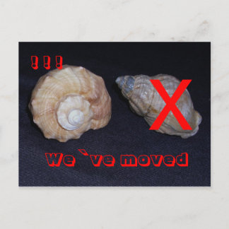 wir sind umgezogen-postkarte announcement postcard