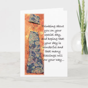 Wire Art Birthday Greeting Card