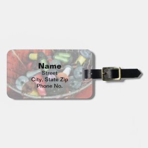 Wire Basket With Thread Luggage Tag
